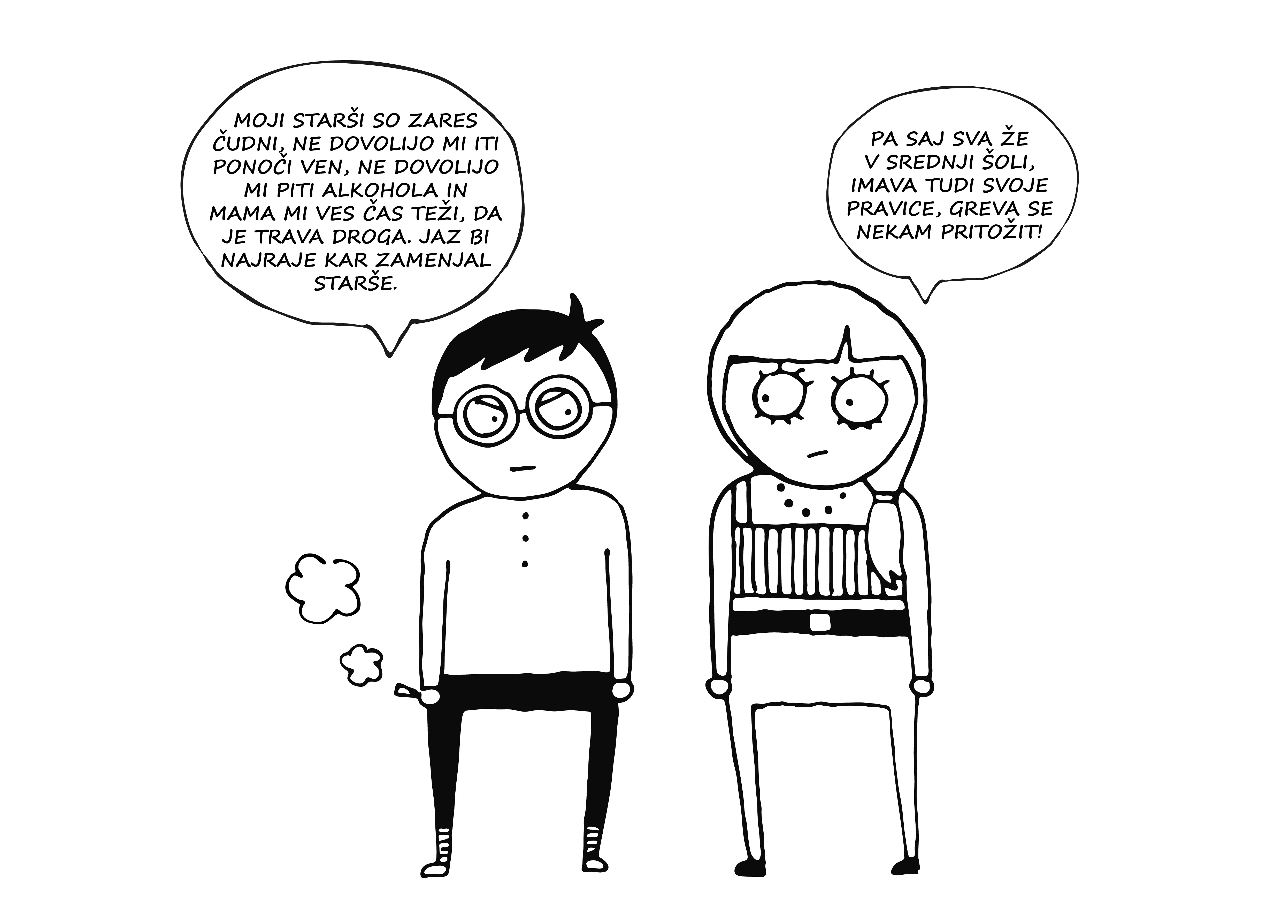 mladostniki v stiski risbica pom 2