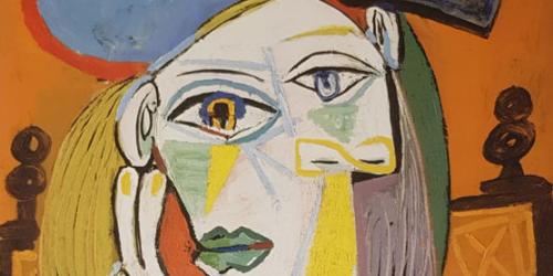 Pablo Picasso: Portrait with Flower Hat.