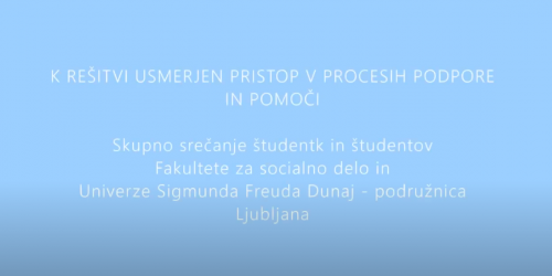 K rešitvi usmerjen pristop v procesih podpore in pomoči