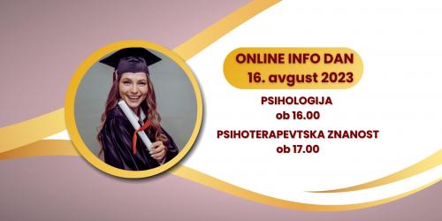 Online informativni dan za študijske programe Psihologija in Psihoterapevtska znanost